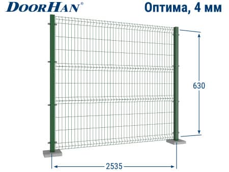 Купить 3D заборную секцию ДорХан 2535×630 мм в Туле от 1183 руб.
